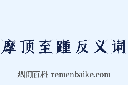 摩顶至踵反义词是什么意思的图片